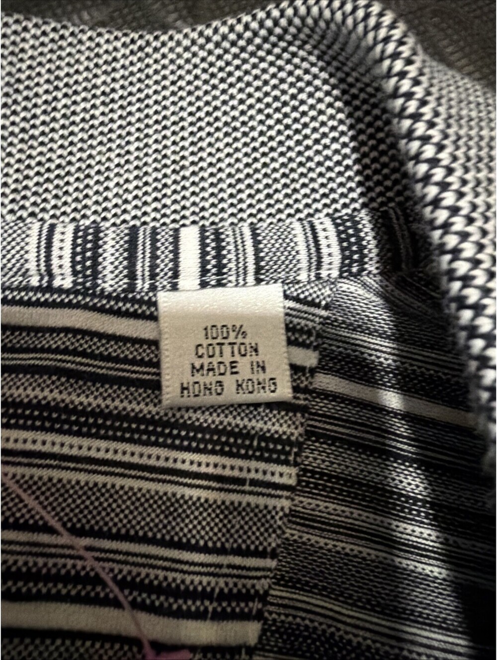 Vintage Slazenger Polo Shirt Mens XL Gray Striped 100% Cotton, Made In Hong Kong - Picture 4 of 7